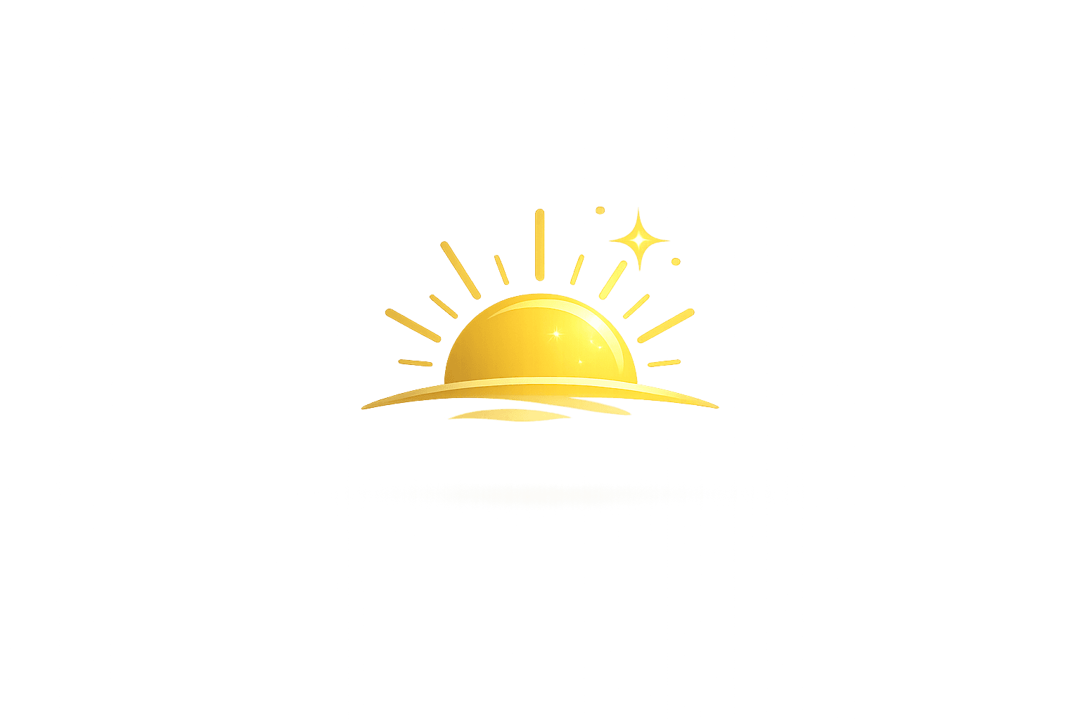 Ilustración minimalista de un sol dorado naciendo en el horizonte, símbolo de futuro, esperanza y dirección clara.